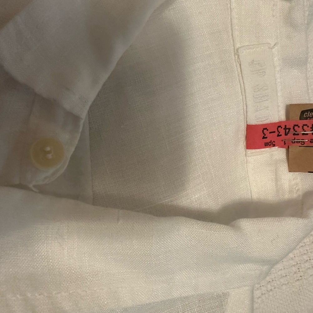 White Button-Up linen dress.